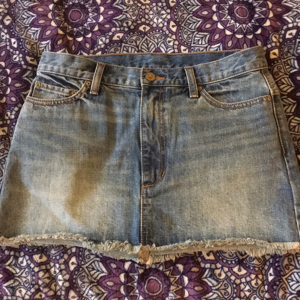 Free People Denim Mini Skirt